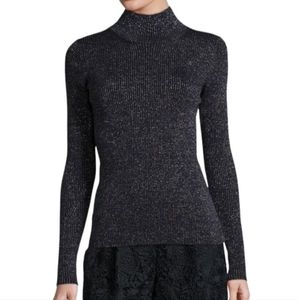 Diane von‎ Furstenberg Tess Metallic Sweater in Blue